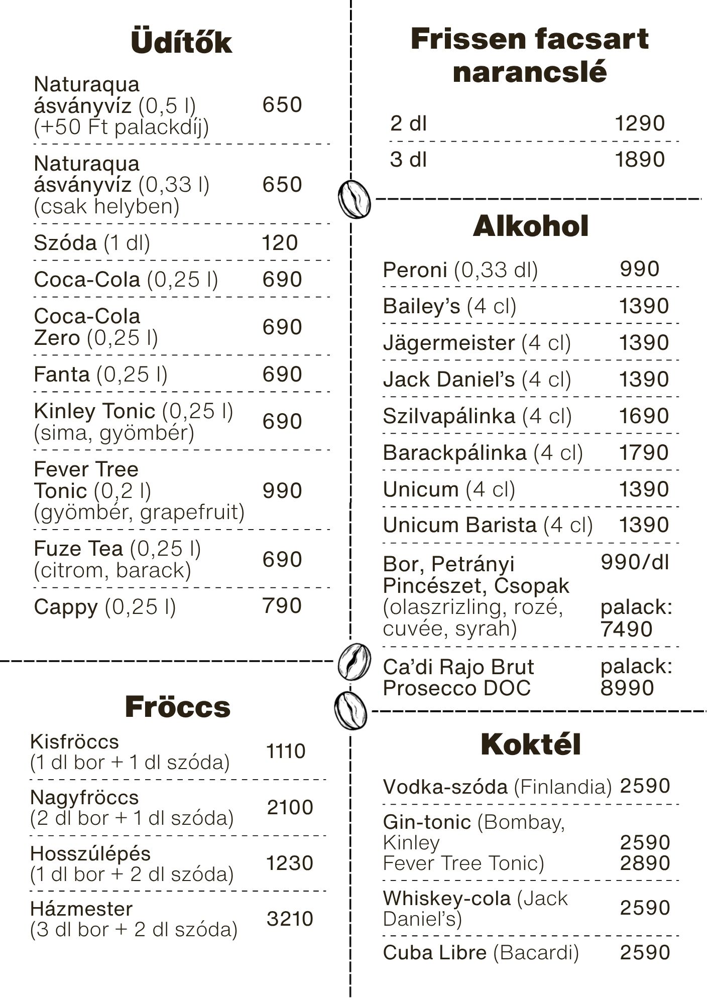 Menu page 3